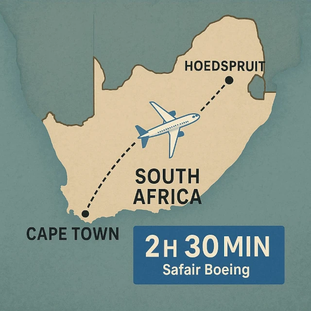 Fly Cape Town to Hoedspruit